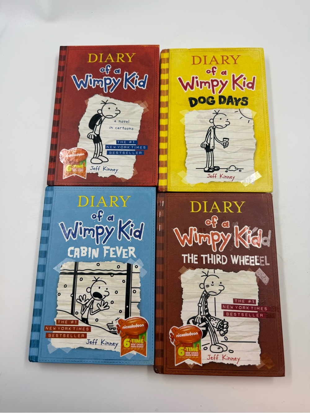 Diary of a wimpy kid book x 4 hardcover